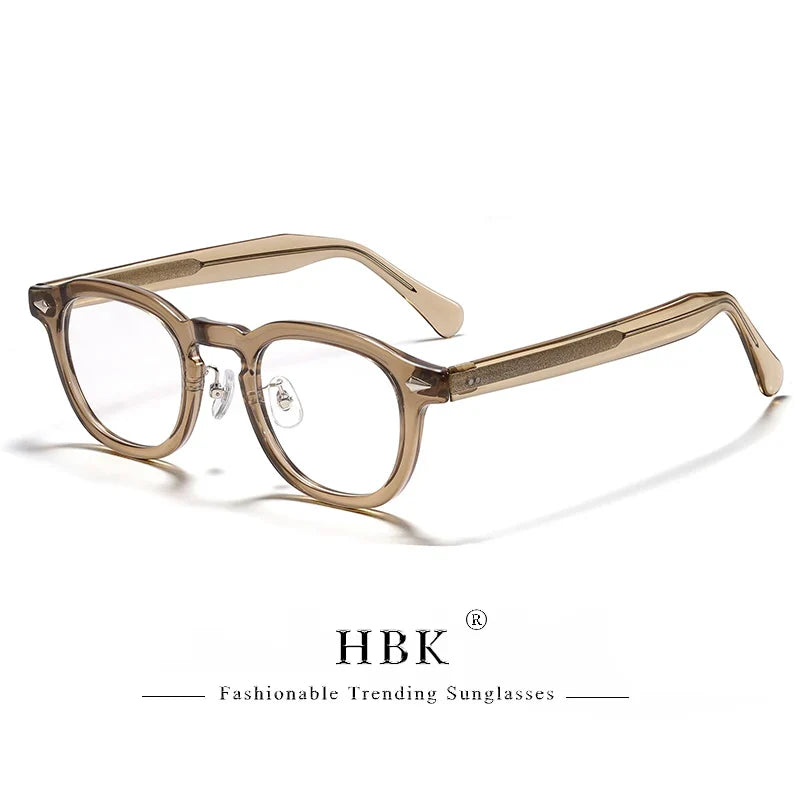HBK Retro Men's Eyeglass Frames Luxury Anti BlueLight Lenses TR-90 Frame Glasses Women's Reading Computer Eyewear