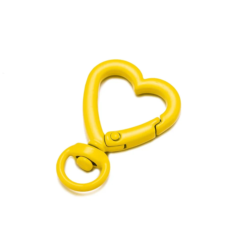 5Pcs Heart Shape Rotation Alloy Lobster Spring Clasps Openable Key Ring  Hook Carabiner Connector Dog Chain Buckles DIY Jewelry