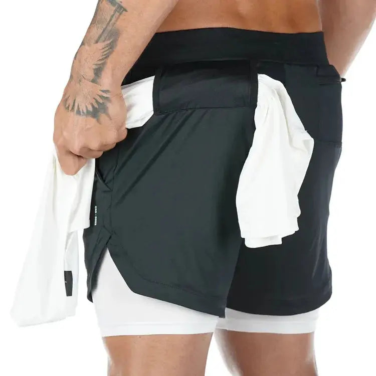 Men's Camo Running Shorts with Built in Liner