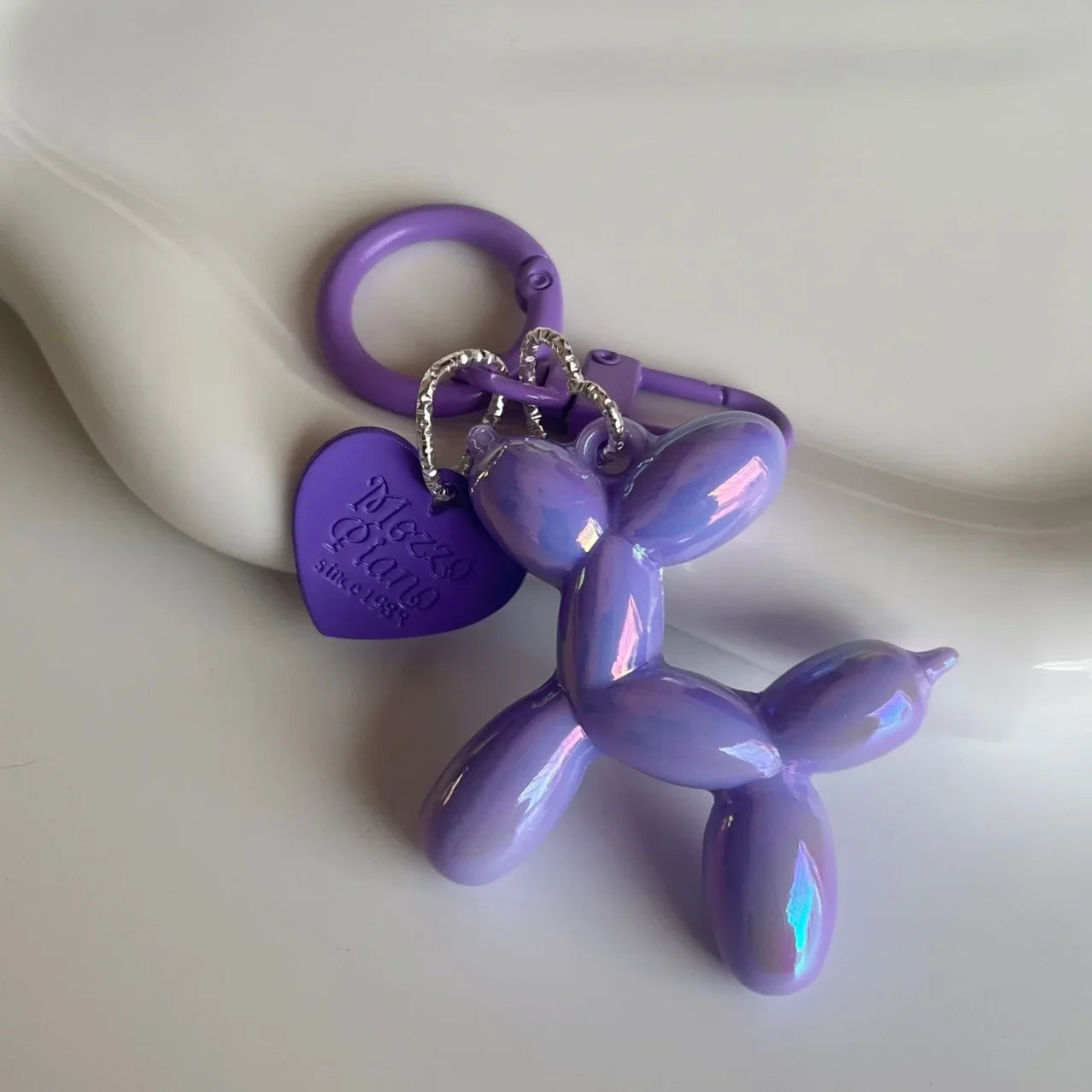 Jelly Cute Jelly Balloon Dog Keychain Pendant Cartoon Dog Chain Keychain - Lovely accessory jewelry gift for unisex keys