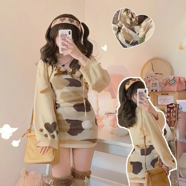 Conjunto de camuflaje con huellas de patas