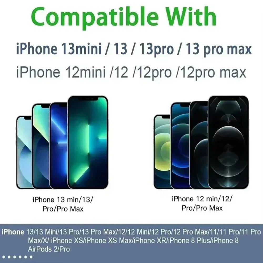 Magnetic Wireless Charger  Fast Charging Pad Stand With Type C Cable For iPhone 15 14 13 12 Pro Max Phone Chargers Dock Station