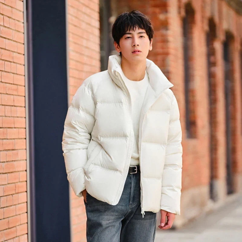Semir Down Jacket Men Women 2026 Winter New Light Short Coat Three-Proof Thermal Puffer Coat Couple Top Trendy Down Jacket