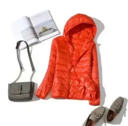 8XL Cheap Ultra Light Down Winter Warm Hooded Feather Puffer Jacket For Girl Short Spring Autumn Coat Female Women Big Size Duck