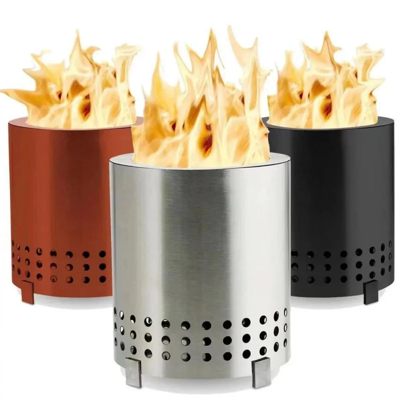 Camping Stove Tabletop Pit With Stand Outdoor Fireplaces Heater For Backpacking Hiking Traveling BBQ Portable