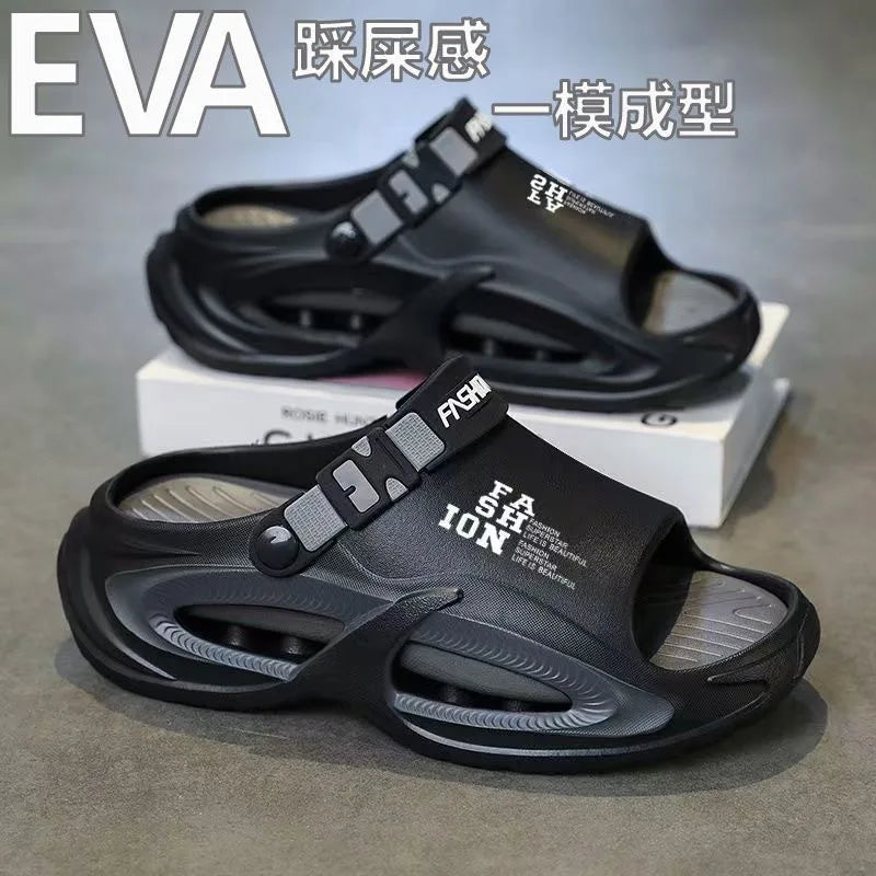 Men Sandals Slip On 2 in 1 Summer Outdoor Thick Sole Non Slip Waterproof Driving Shoes