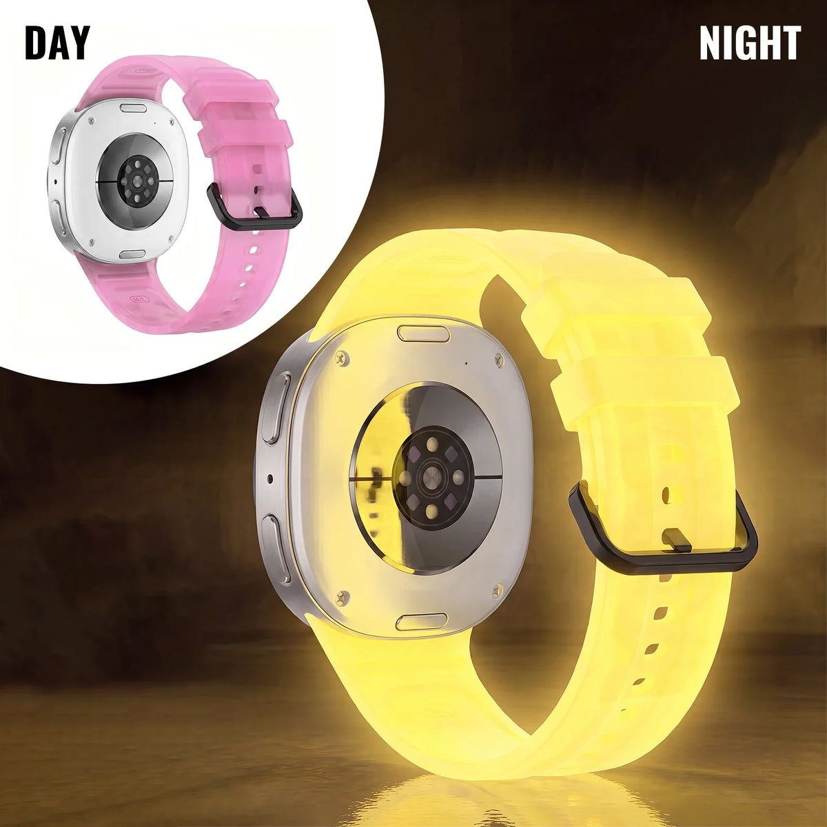 Samsung Galaxy Watch8, 8 Classic & 9 Glow-in-the-Dark Silicone Band
