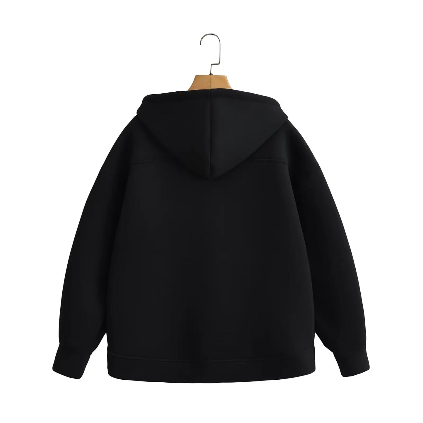 Zip Up Hoodies Women – Oversized Autumn Hooded Sweatshirt