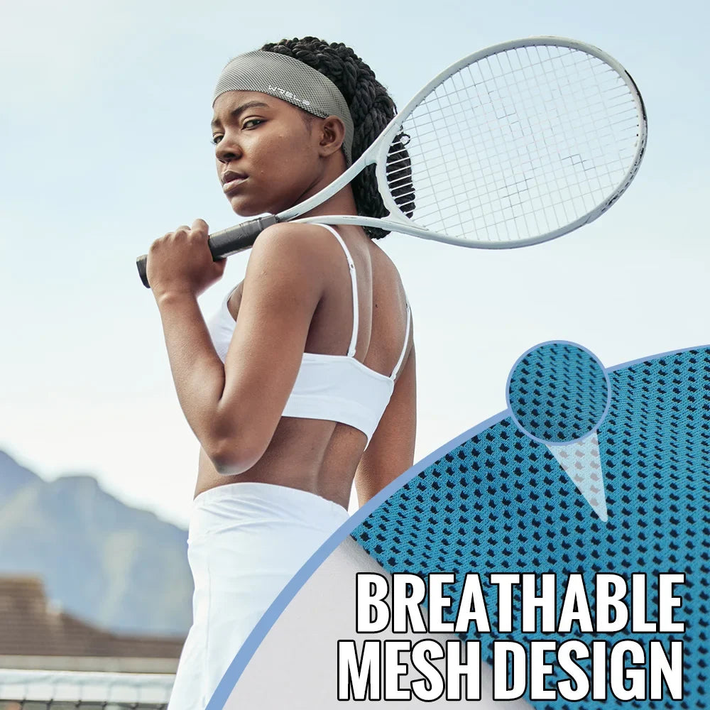 Summer Sport Headband Breathable Fitness Sweatband Non Slip Elastic Tennis Headband Sweat Wicking Lightweight Running Hairband