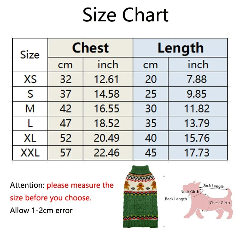 New Christmas Sweater for Small Medium Dog Warm Sweater Clothes for Dog Cat Party Wear