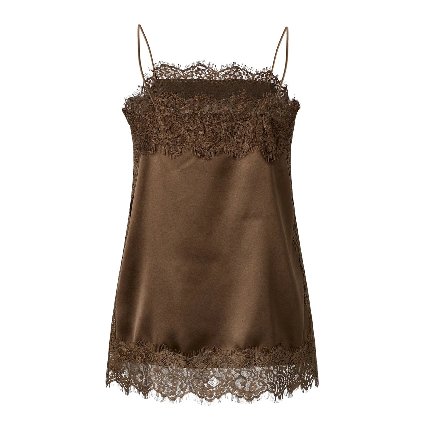 Women Camisoles Solid Color Lace Trim Spaghetti Strap Casual Tank Tops Summer Fashion Sleeveless Vests Streetwear