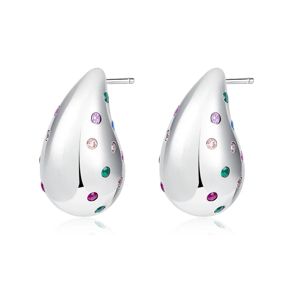925 Silver Butterfly Cherry Stud Earrings | Fine Jewelry Gift for Women