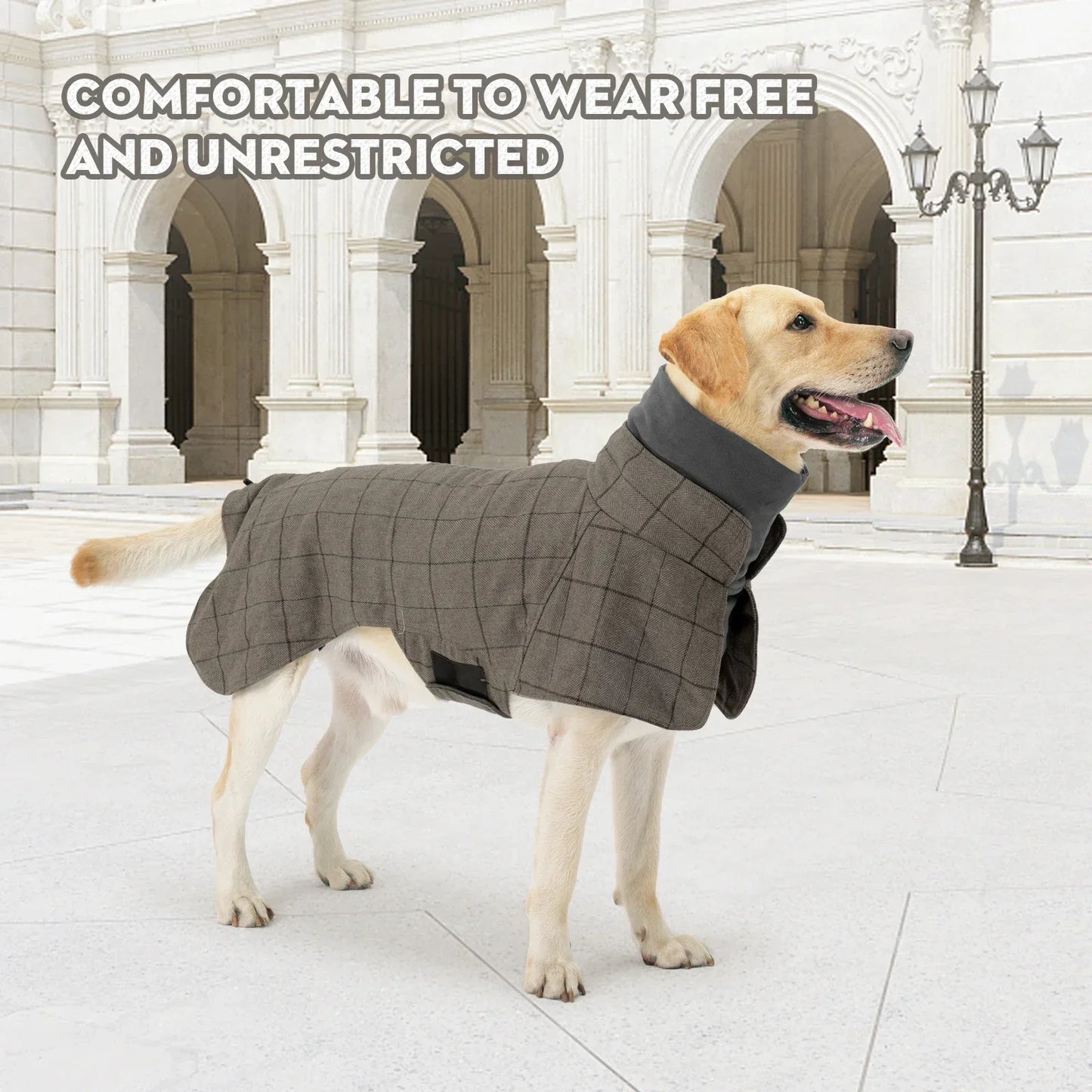 Dog Clothes Waterproof Windproof Clothes Winter Warm British Style Plaid Jack For Small Medium Large Dogs Winter Clothes for Dog