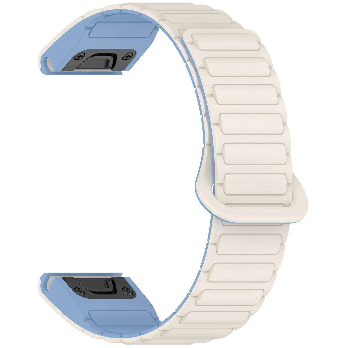Garmin QuickFit 20/22/26mm Ribbed Silicone Band with Magnetic Closure