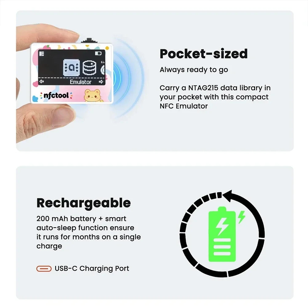 Cute For NFC Emulator Amiibo Rechargeable Switch 3DS Simulator Emulator For Kingdom Tears Simulator Emulator Switch2 Accessories