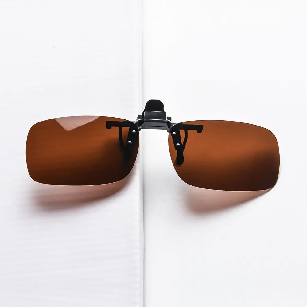 SHINU Polarized clip-on glasses Anti Blue Light Polarized Sunglasses Worn Over Glasses Yellow Lenses Glasses For Night Driving