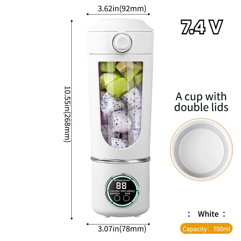 New Portable Juice Maker Blender for Shakes Smoothie 580ML Durable Juicer Steel Blades 2 in 1 Blender Bottle Smoothie Extractor