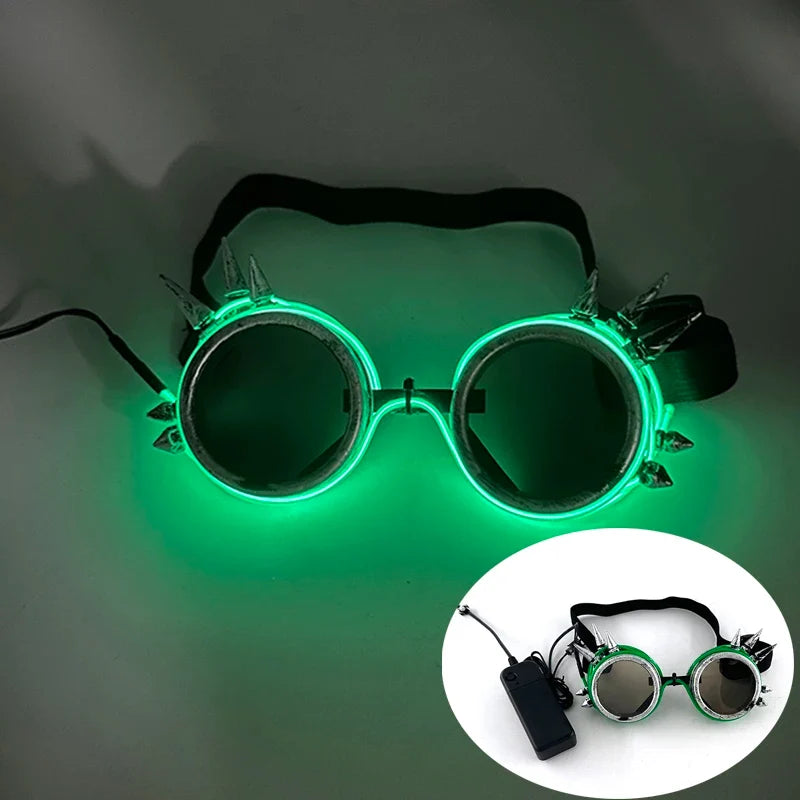Halloween Funny Sunglasses Personalized Eyewear Alien Style Glasses Luminous Neon Glasses For Rave Festival Club Party Props