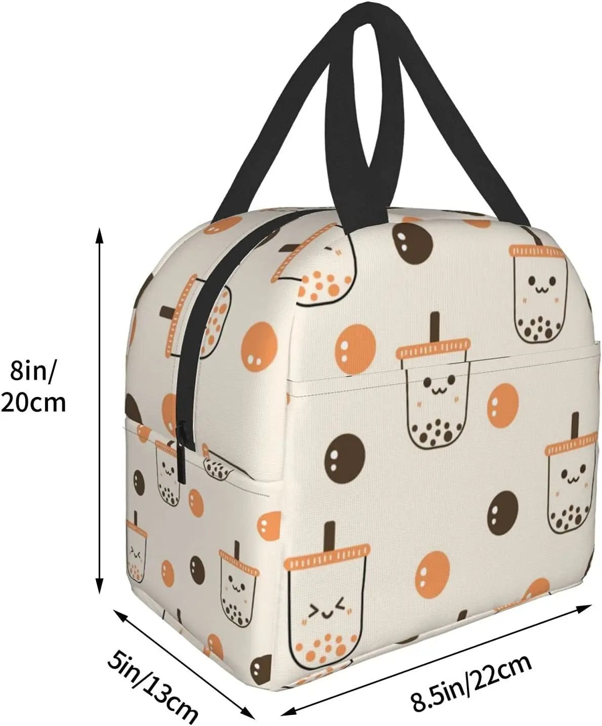 Bolsa Térmica para Almuerzo con Estampado de Boba Tea
