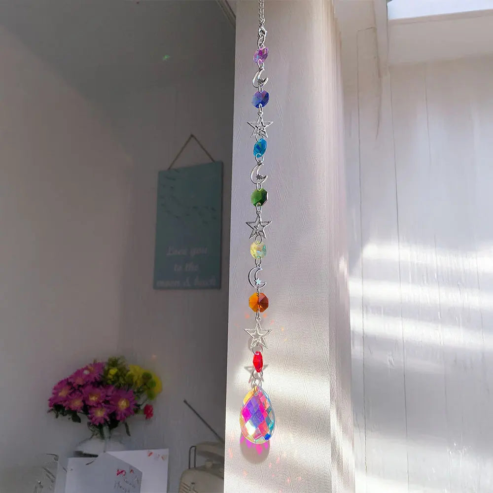 Crystal Wind Chime Rainbow Maker Sun Catcher Dream Catcher Pendant