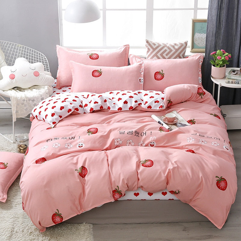 Sábanas con estampado de fresas