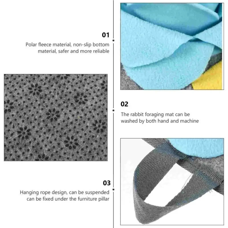 Pet Snuffle Mat For Dogs Rabbit Pet Feeding Foraging Trainingpad Bunny Blanket Toys Puzzle Dogs Toy Dispenser Rabbits