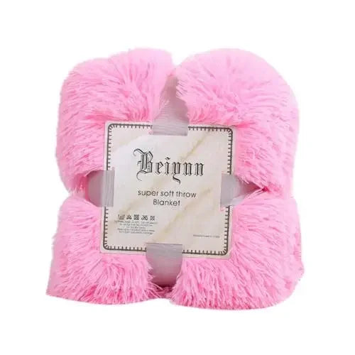80x120cm Soft Fluffy Shaggy Warm Bed Sofa Bedspread Bedding Sheet Throw Blanket Travel Patchwork Bedspread