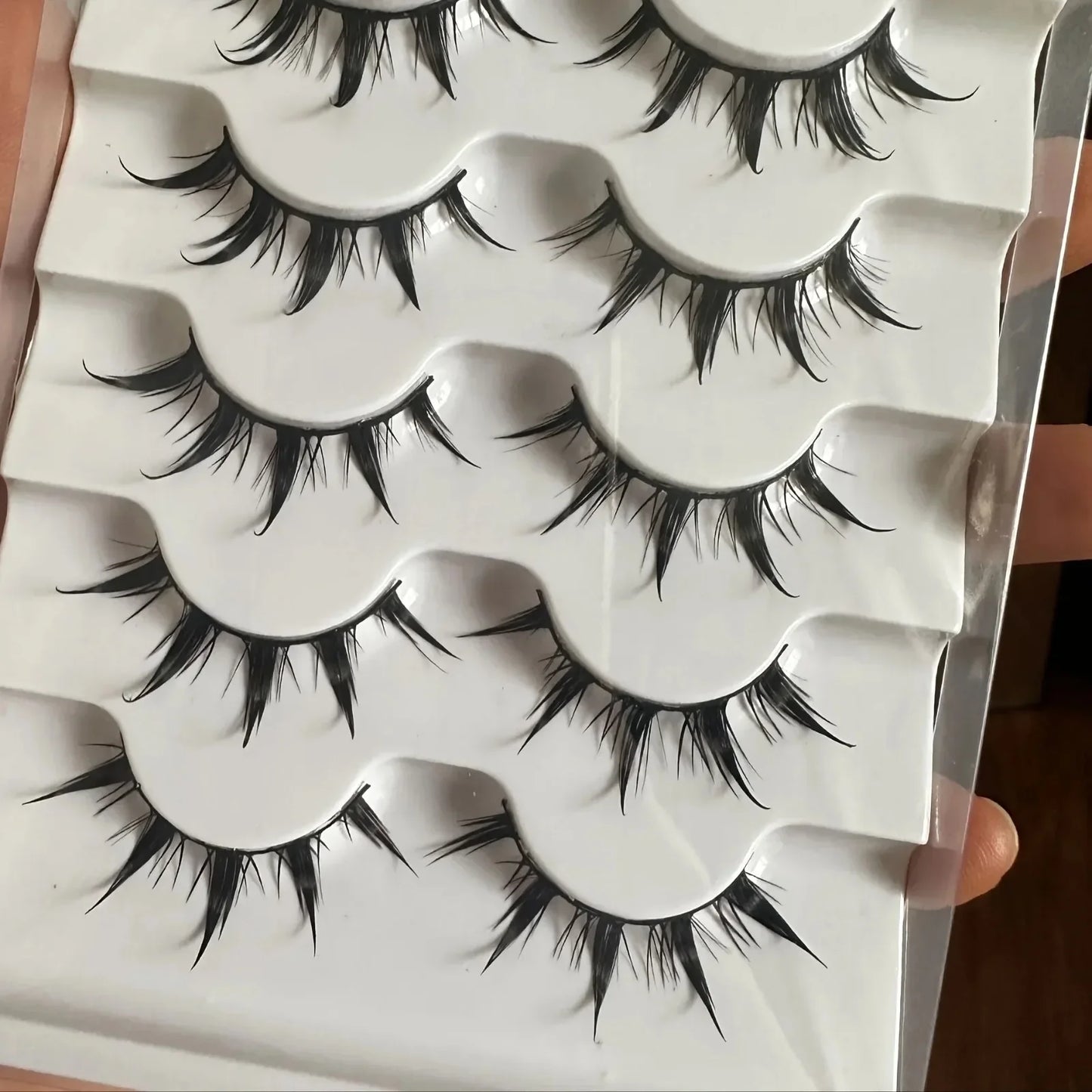 Anime-Inspired False Eyelashes 5 Pairs Comic Eye Cos Faux Lashes Demon Style Volumizing Lengthening