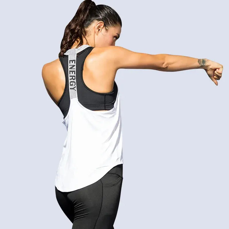 Breathable Black Tank Tops for Running & Yoga