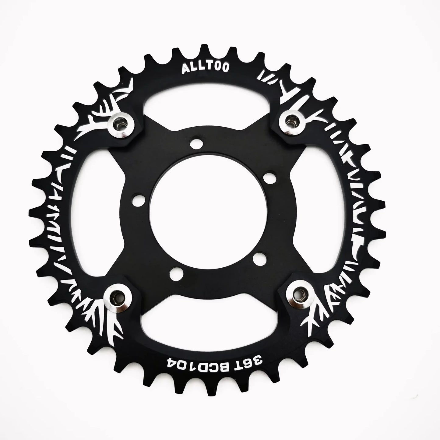 ALLTOO Bike Part Bicycle Crankset Bafang 104BCD Motor Aluminum Alloy Chainring Mid Drive Adapter For Electric E-bike 32T-52T