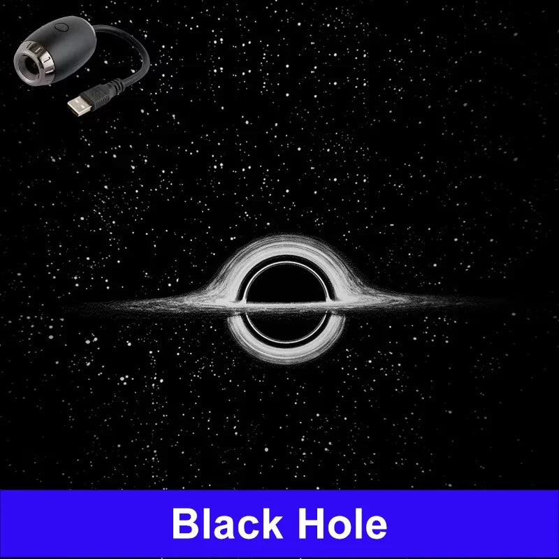 Romantic LED Starry Sky Night Light USB Powered Saturn Galaxy Projector Lamp for Car Roof Party Room Ceiling Decor Plug and Play