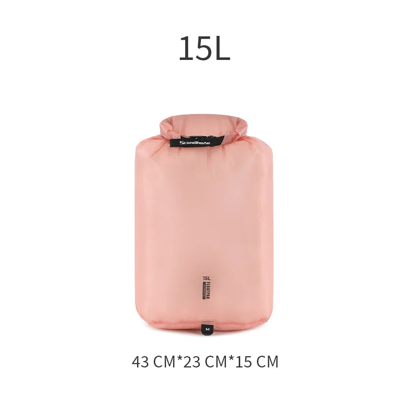 Waterproof Dry Bag Ultralight Clothing Storage Bag Lightweight Roll Top Travel Packing Organizer for Luggage Swimming Outdoor