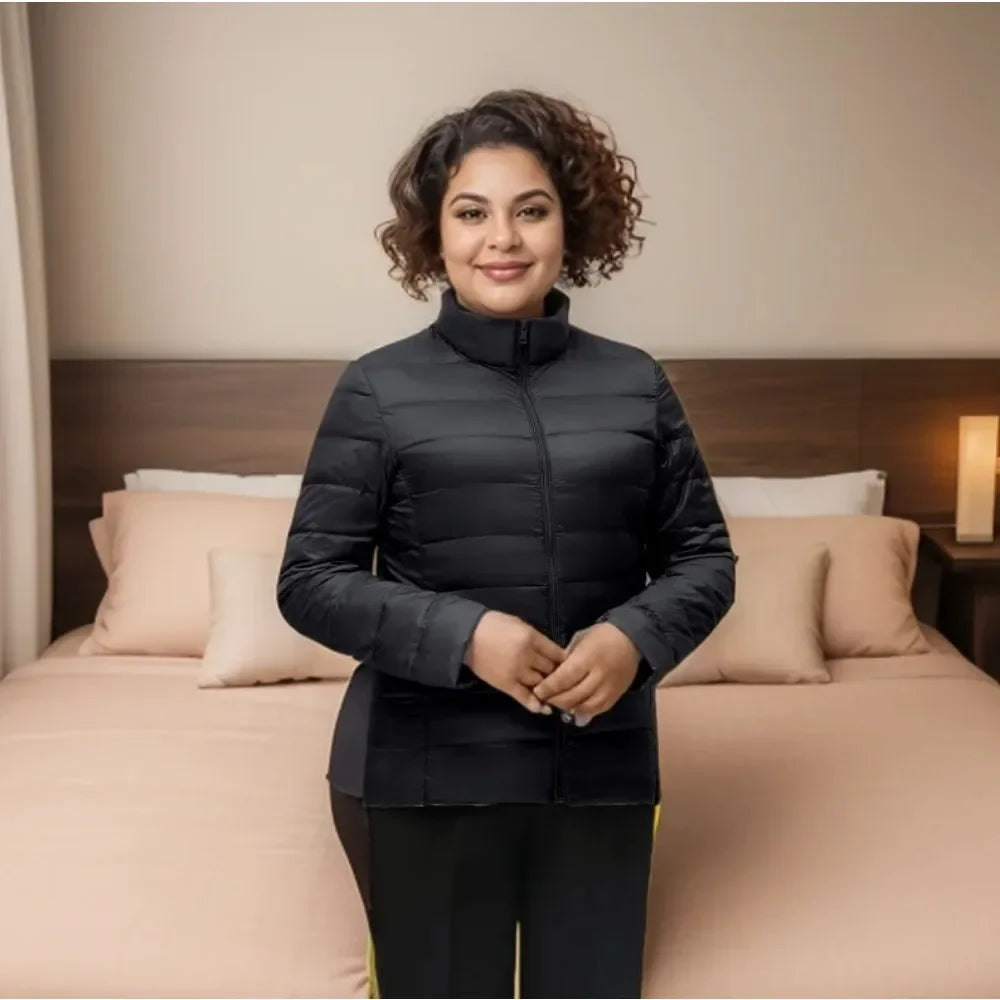 Plus Size down Jacket Female Short Ultra Lightweight Packable Puffer Coats Women Fashion 15 Colors Warm Slim Fit Parkas 7XL