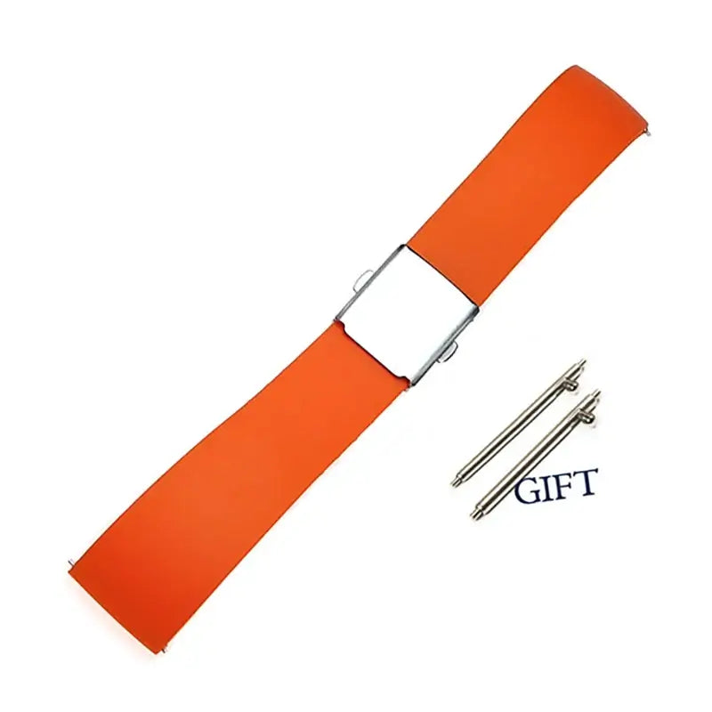 Samsung Galaxy Watch 7, 6, 5, 4 & FE Silicone Band, Folding Clasp