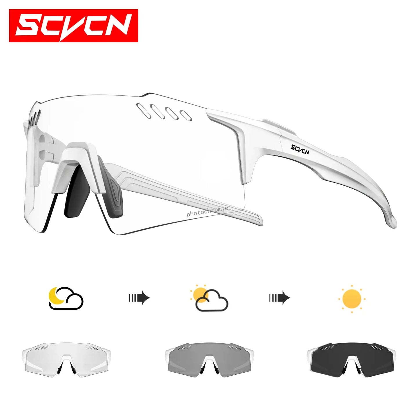 SCVCN Cycling Glasses Men Women Road Sports Running Goggles Outdoor Mountain Bicycle Sunglasses UV400 Fishing Driving Eyewear