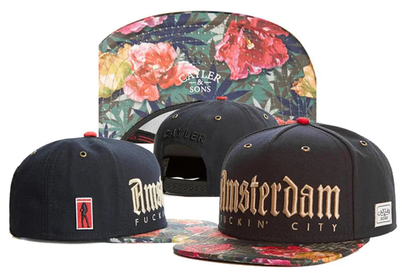 Gorra Ajustable de Béisbol con Visera Plana – Diseño Mano Calavera