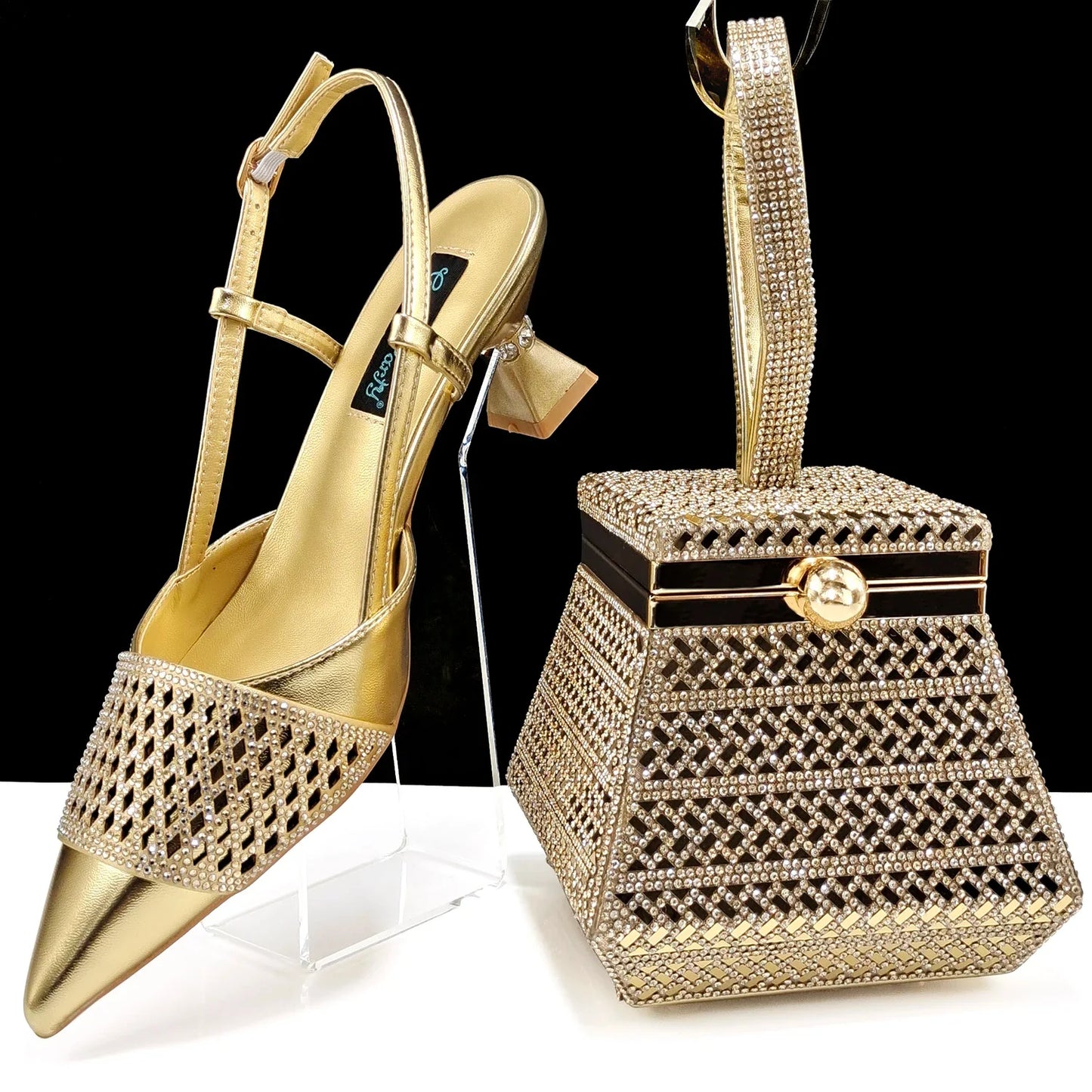 Zapatos y bolsos a juego para mujer, set HAS1-32