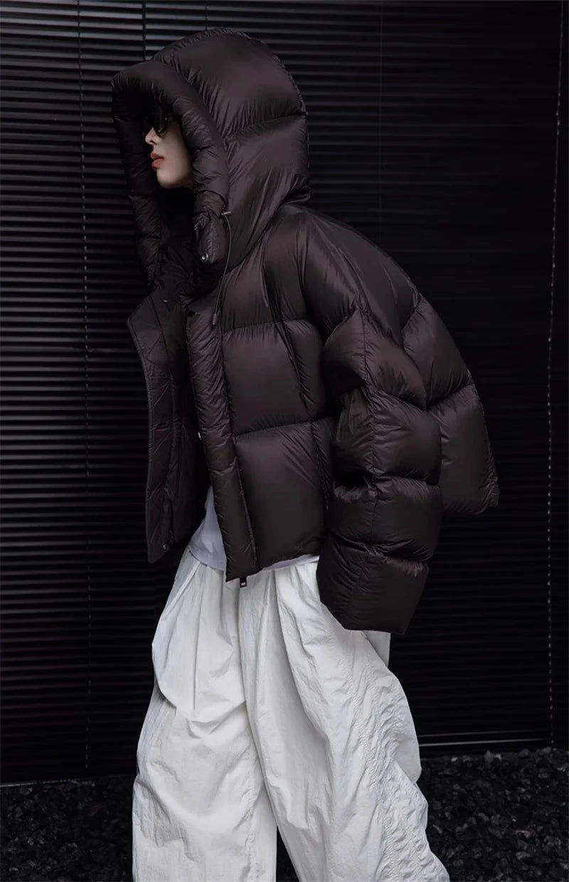 2026 Hot Sale Winter Parka Women Hooded Cotton Puffer Bread Jacket Zip Up Korean Casual Solid Thick Warm Outwears куртка женская