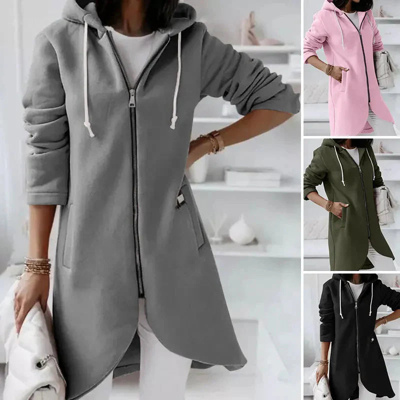 Sudadera urbana con cremallera extragrande para mujer