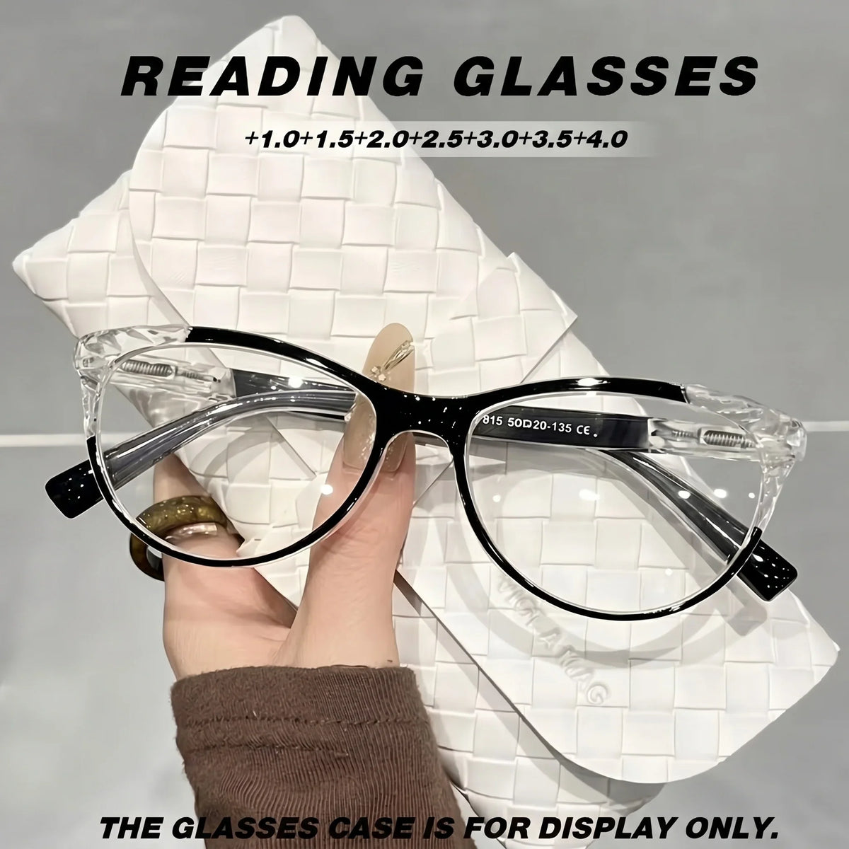 Retro Contrasting Cat Eye Reading Glasses for Women, Anti Blue Light Goggles, Lightweight and Comfortable Reading Glasses