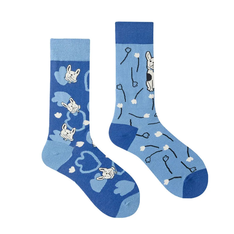1 Pair Man Women Sock Original AB Tide Socks Colorful Cat Dog Koala Cow Cotton Socks Four Seasons Unisex Socks for Birthday Gift