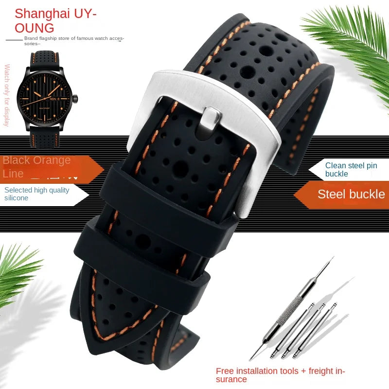 OnePlus Watch Perforated Silicone Band with Contrast Stitching