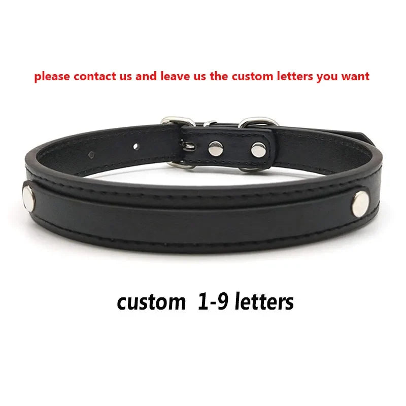 Sexy PU Leather Custom Name Letters Choker Collar Necklaces Men Women Personalized Cosplay Customized Chocker Jewelry