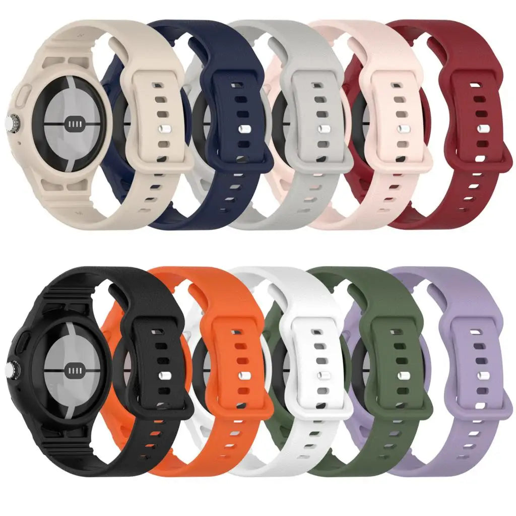 Google Pixel Watch 3, 2 & 1 41mm Silicone Band with Built-In Case