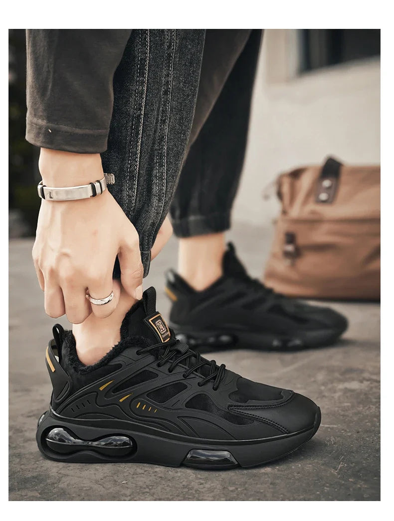 Couples casual sports shoes autumn winter warm plush cotton shoes Men Women fashion outdoor soft sole light racing running shoes