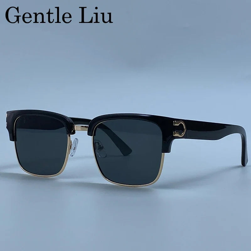 Vintage Square Photochromic Sunglasses Men Luxury Designer Black Gold Frame Driving Sun Glasses Retro Eyewear Oculos De Sol 2026