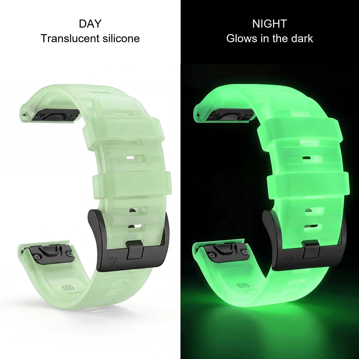 Garmin QuickFit 22/26mm Glow-in-the-Dark Silicone Band