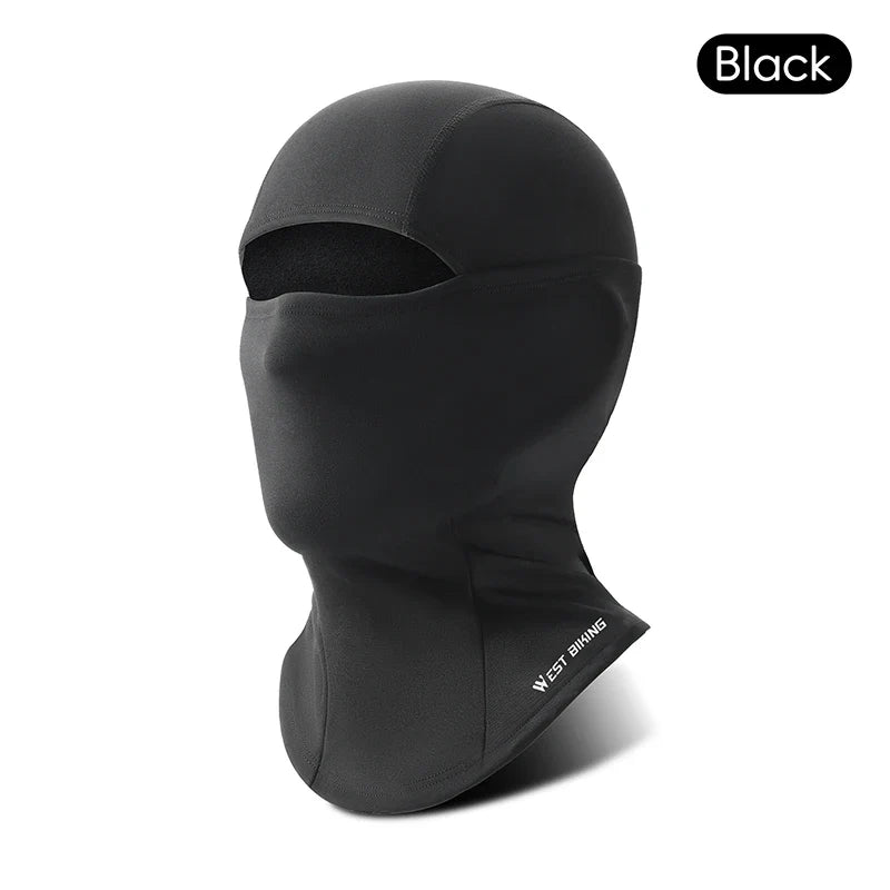 WEST BIKING Winter Thermal Balaclava High Elastic Breathable Windproof Cycling Headgear Fleece Bike Helmet Liner Sports Mask