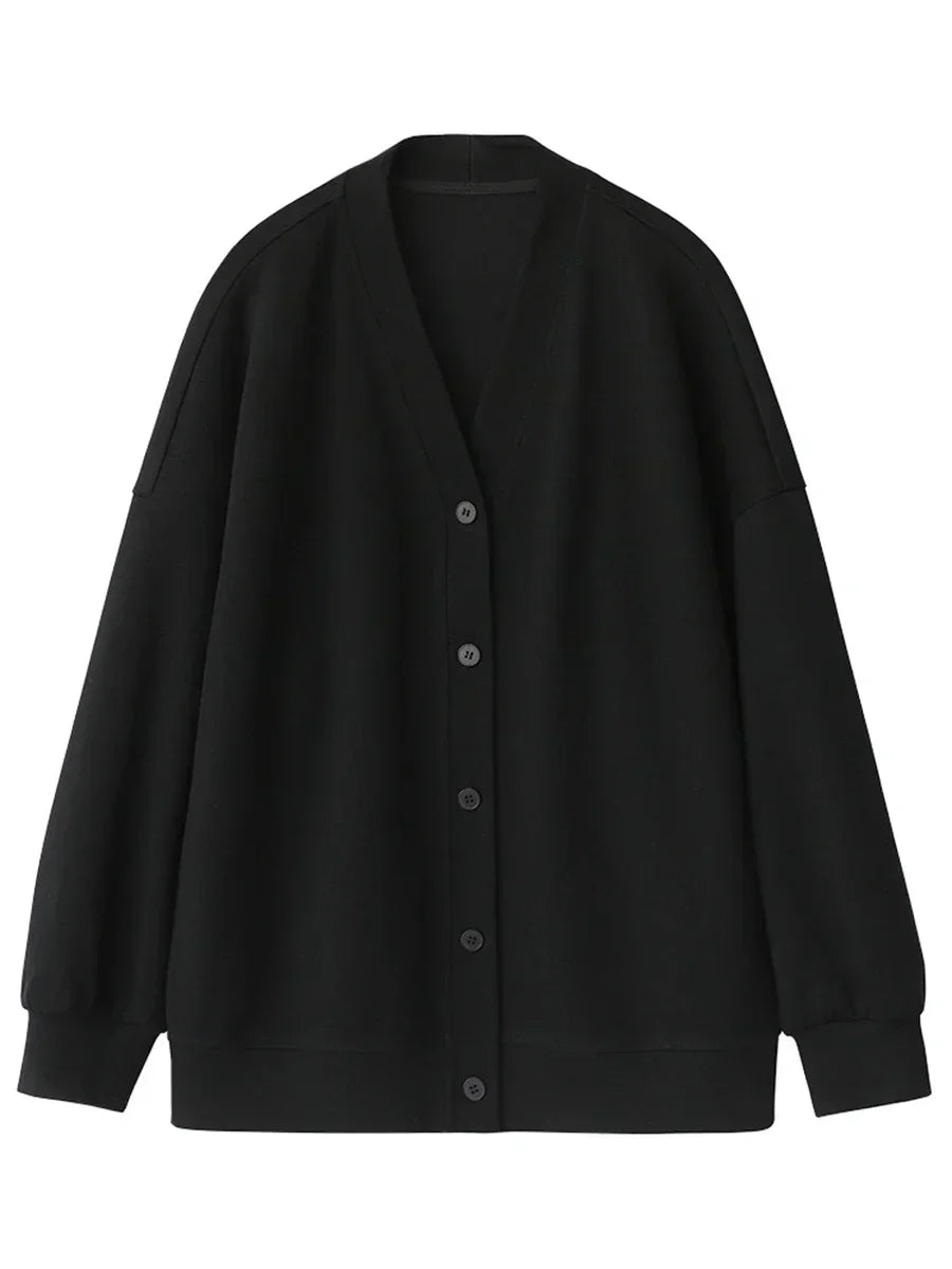 CHIC VEN Korean Women's Sweatshirts Solid Plush Thick Warm Loose Casual Female Tops Office Lady Coats Jacket Autumn Winter 2023