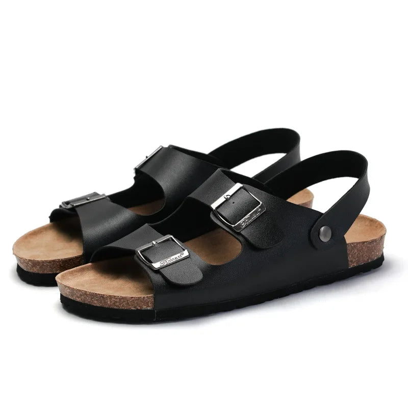 Zapatos Unisex Mujer y Hombre Sandalias de Corcho con Tira Trasera Zuecos Gladiador
